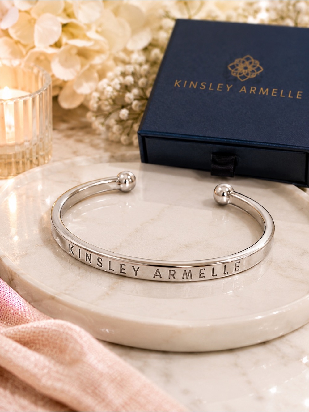 Kinsley Armelle Silver Open Cuff Bracelet